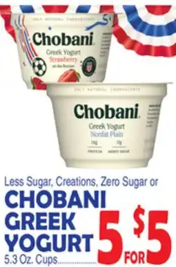 Bravo Supermarkets CHOBANI GREEK YOGURT offer