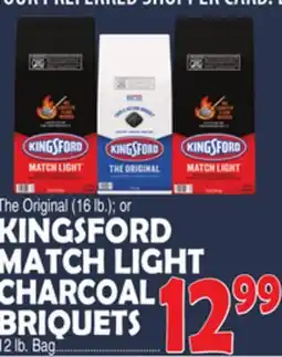 Bravo Supermarkets KINGSFORD MATCH LIGHT CHARCOAL BRIQUETS, 12 lb. Bag offer
