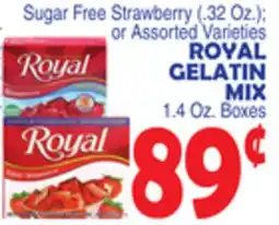 Bravo Supermarkets ROYAL GELATIN MIX, 1.4 Oz. Boxes offer