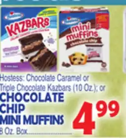 Bravo Supermarkets HOSTESS CHOCOLATE CHIP MINI MUFFINS, 8 Oz. Box offer