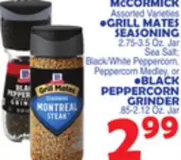 Bravo Supermarkets McCORMICK GRILL MATES SEASONING, 2.75-3.5 Oz. Jar offer