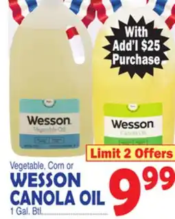 Bravo Supermarkets WESSON CANOLA OIL offer