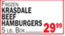 Bravo Supermarkets KRASDALE BEEF HAMBURGERS offer