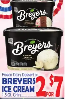 Bravo Supermarkets Frozen Dairy Dessert or BREYERS ICE CREAM offer