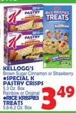 Bravo Supermarkets KELLOGG'S Brown Sugar Cinnamon or Strawberry SPECIAL K PASTRY CRISPS offer