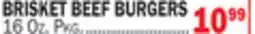 Bravo Supermarkets BRISKET BEEF BURGERS offer