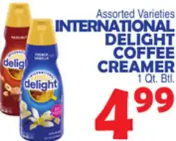 Bravo Supermarkets INTERNATIONAL DELIGHT COFFEE CREAMER offer
