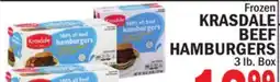 Bravo Supermarkets Frozen KRASDALE BEEF HAMBURGERS offer
