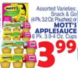 Bravo Supermarkets MOTT'S APPLESAUCE offer