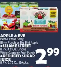 Bravo Supermarkets APPLE & EVE SESAME STREET offer