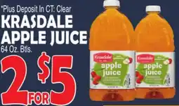 Bravo Supermarkets KRASDALE APPLE JUICE offer