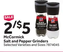 Stop&Shop McCormick Salt and Pepper Grinders offer