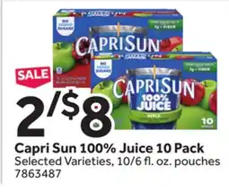 Stop&Shop Capri Sun 100% Juice offer