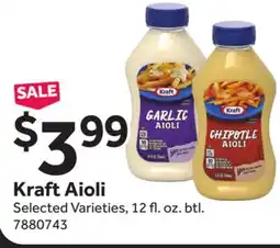 Stop&Shop Kraft Aioli offer