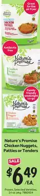 Stop&Shop Nature's Promise Chicken Nuggets, Patties or Tenders offer