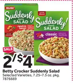 Stop&Shop Betty Crocker Suddenly Salad offer
