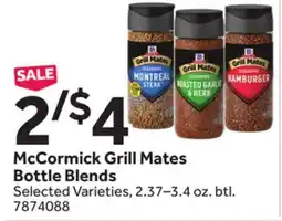 Stop&Shop McCormick Grill Mates Bottle Blends offer