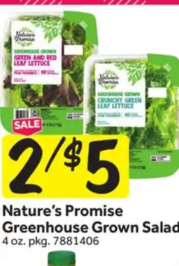 Stop&Shop Nature's Promise Greenhouse Grown Salad offer