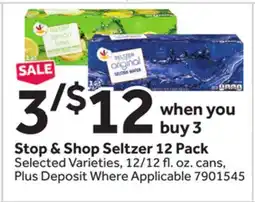 Stop&Shop Stop & Shop Seltzer offer