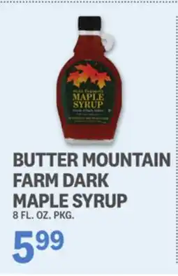 Kings Food Markets BUTTER MOUNTAIN FARM DARK MAPLE SYRUP offer
