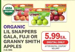 Kings Food Markets ORGANIC LIL SNAPPERS GALA, FUJI OR GRANNY SMITH APPLES offer