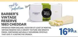 Kings Food Markets BARBER'S VINTAGE RESERVE 1883 CHEDDAR offer