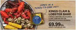 Kings Food Markets KINGS CLAM & LOBSTER BAKE offer