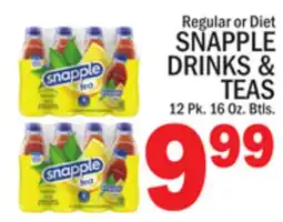 C Town SNAPPLE DRINKS & TEAS offer