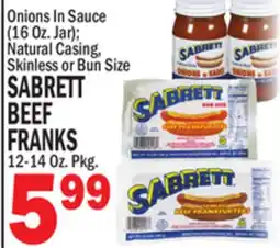 C Town SABRETT BEEF FRANKS offer