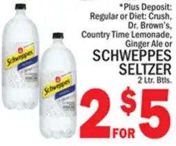 C Town SCHWEPPES SELTZER offer