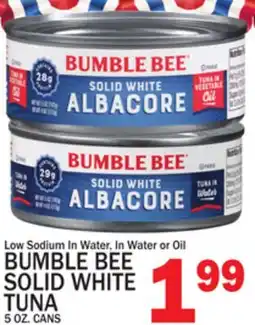 C Town BUMBLE BEE SOLID WHITE TUNA offer