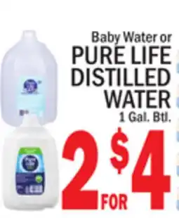 C Town PURE LIFE DISTILLED WATER offer