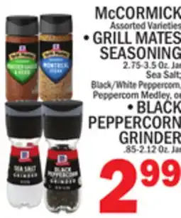 C Town McCORMICK GRILL MATE SEASONING, BLACK PEPPERCORN GRINDER offer