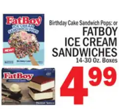 C Town FATBOY ICE CREAM SANDWICHES offer