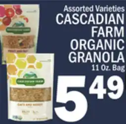 C Town CASCADIAN FARM ORGANIC GRANOLA offer