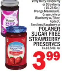 C Town POLANER SUGAR FREE STRAWBERRY PRESERVES offer