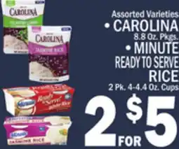 C Town CAROLINA, MINUTE READY TO SERVE RICE offer