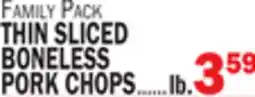 C Town THIN SLICED BONELESS PORK CHOPS offer