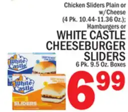 C Town WHITE CASTLE CHEESEBURGER SLIDERS, 6 Pk. 9.5 Oz. Boxes offer