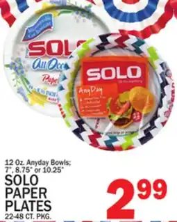C Town SOLO PAPER PLATES, 22-48 CT. PKG offer