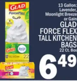 C Town GLAD FORCE FLEX TALL KITCHEN BAGS offer