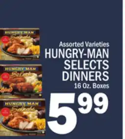 C Town HUNGRY-MAN SELECTS DINNERS offer