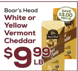 DeCicco & Sons Boar's Head White or Yellow Vermont Cheddar offer