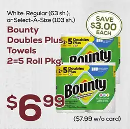 DeCicco & Sons Bounty Doubles Plus Towels 2=5 Roll Pkg offer