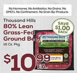 DeCicco & Sons Thousand Hills 80% Lean Grass-Fed Ground Beef offer
