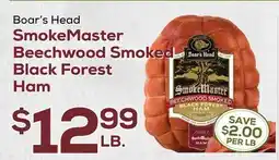 DeCicco & Sons Boar's Head SmokeMaster Beechwood Smoked Black Forest Ham offer