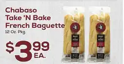 DeCicco & Sons Chabaso Take 'N Bake French Baguette offer