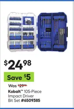 Lowe's 105-Piece Impact Driver Bit Set offer
