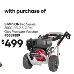 Lowe's SIMPSON Pro Series 3500-PSI 2.5-GPM Gas Pressure Washer offer