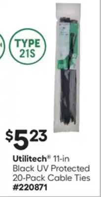 Lowe's 11-in Black UV Protected 20-Pack Cable Ties offer